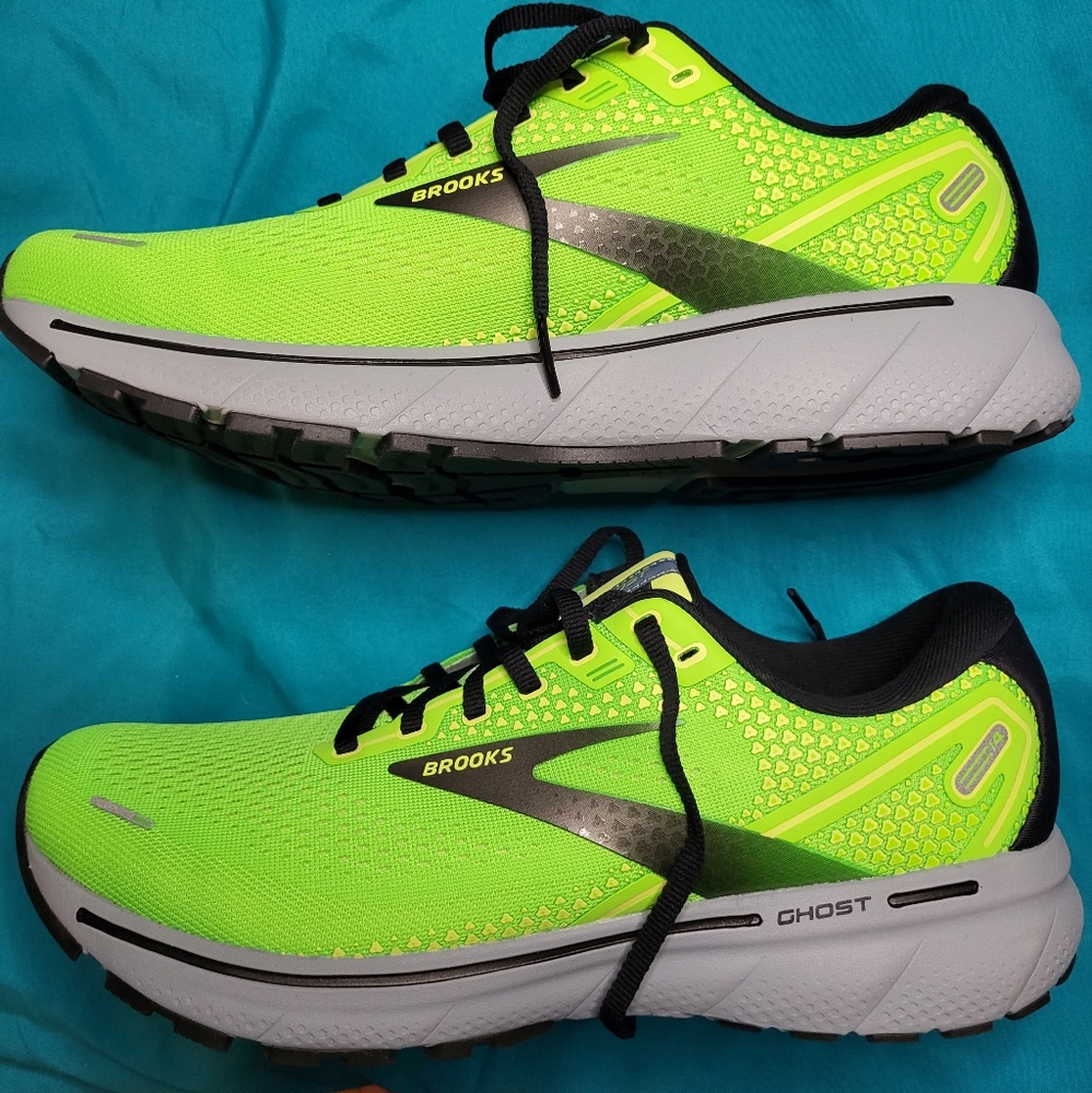 New Brooks Ghost Running Shoes Green Gecko Size 10.5
